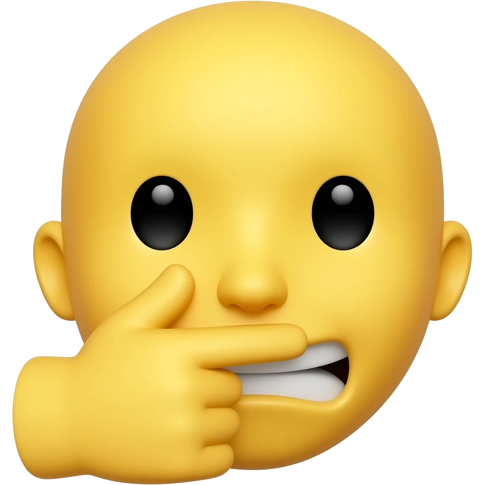 Q for Quiet yellow emoji emoji