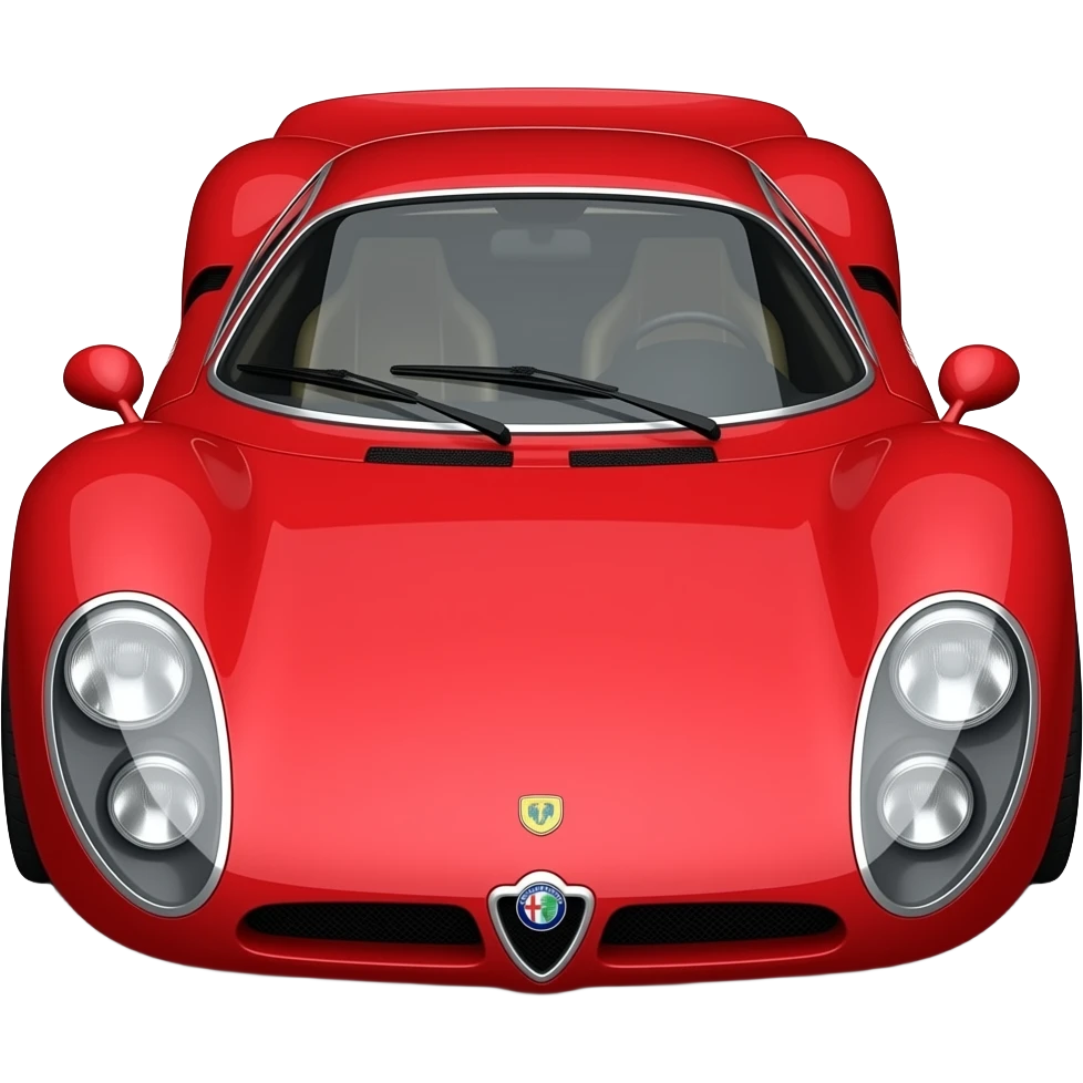 alfa romeo 33 stradale red, highly detailed emoji