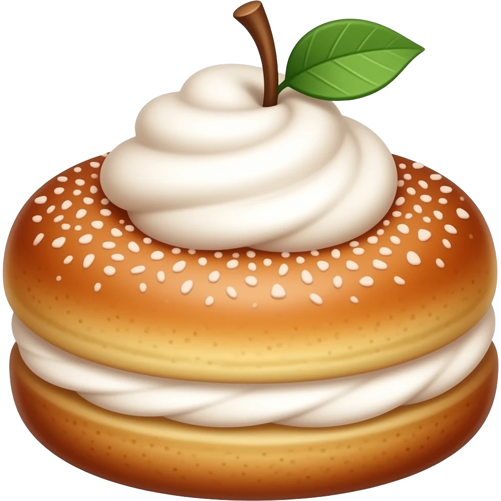 Beignet à la pomme et chantilly emoji