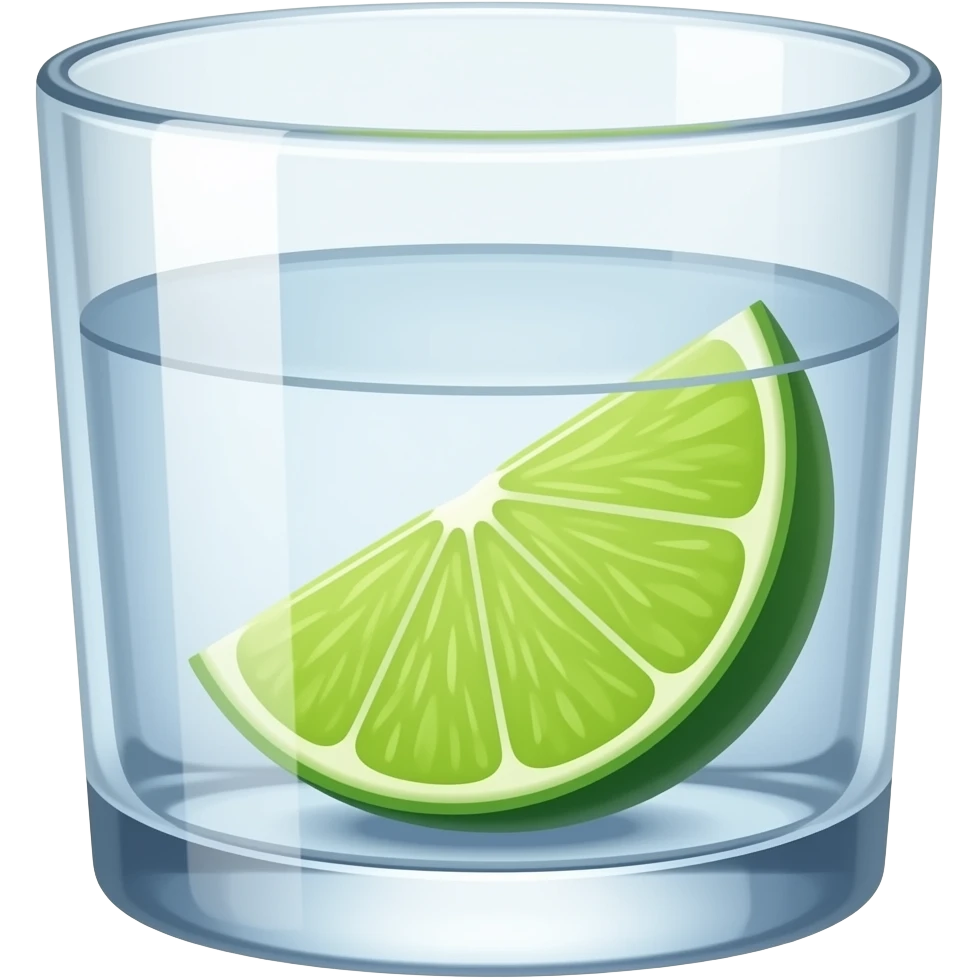 water with lime inside emoji