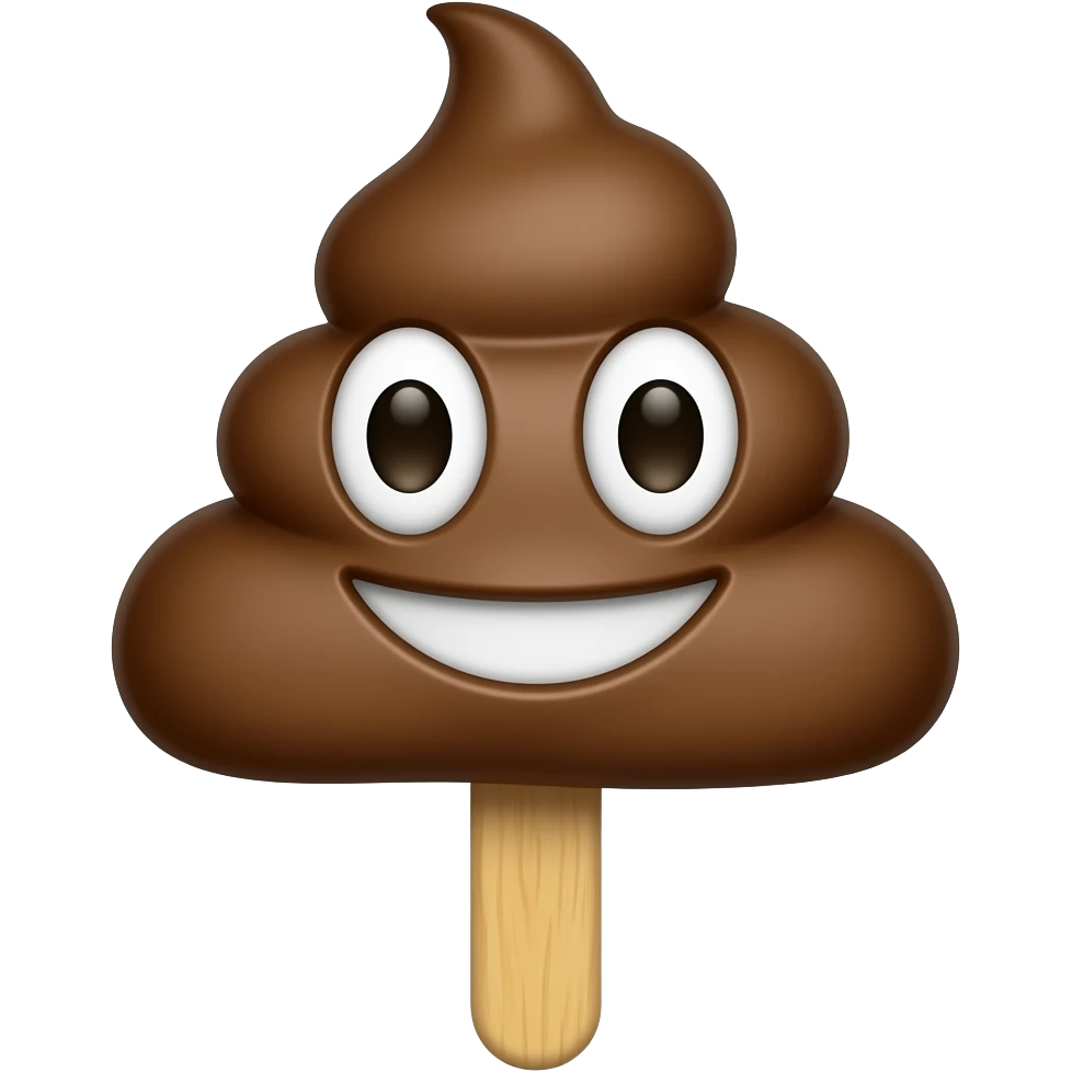 poop emoji popsicle on a stick emoji