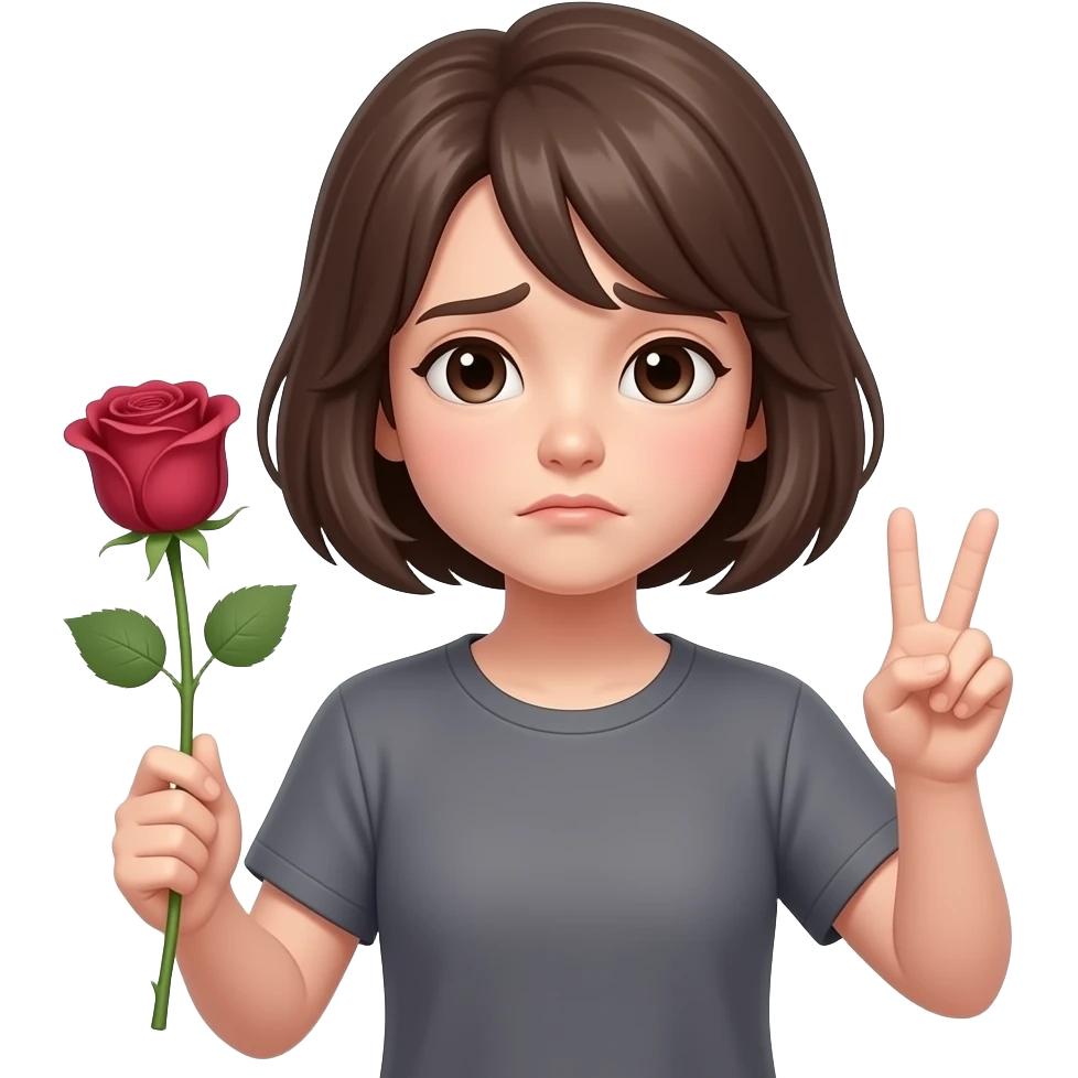 😔+🥀+✌🏻 emoji