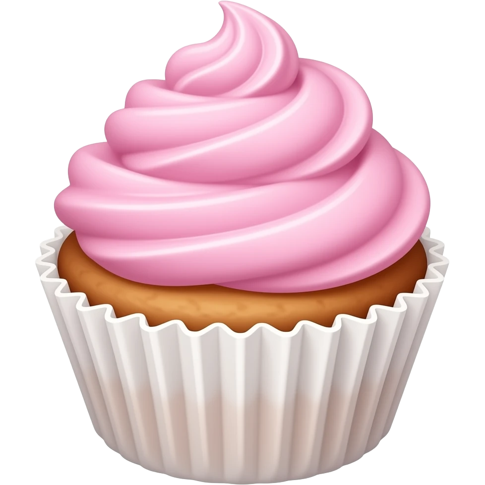 Cupcake with pink icing emoji