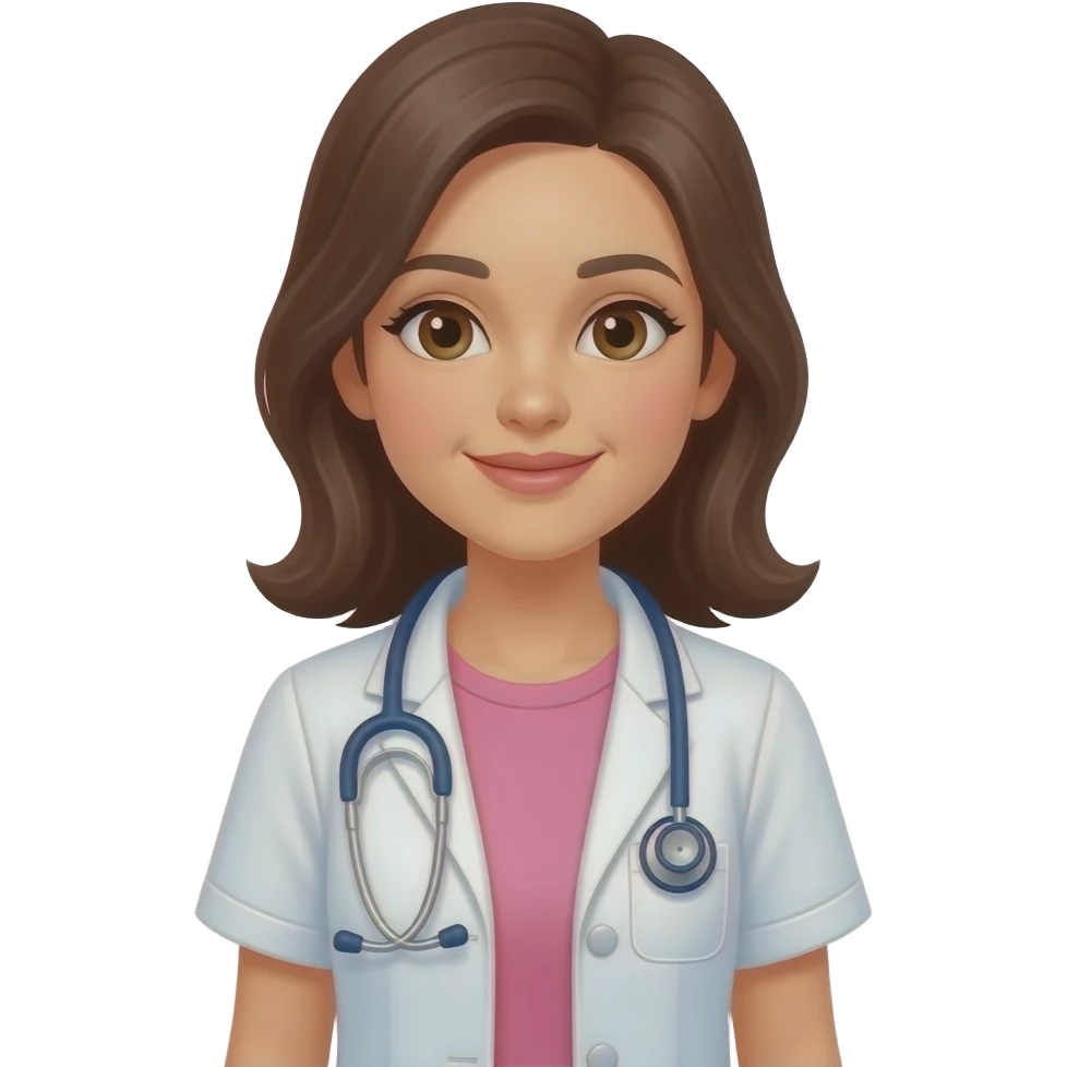 woman doctor dress pink emoji