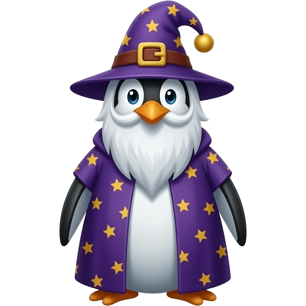 Пингвин волшебник emoji
