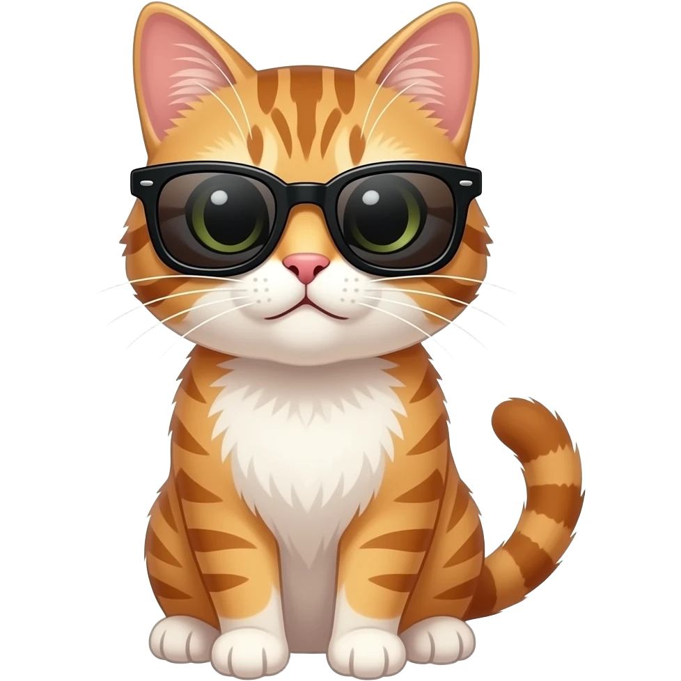 Cat wearing sunglasses emoji