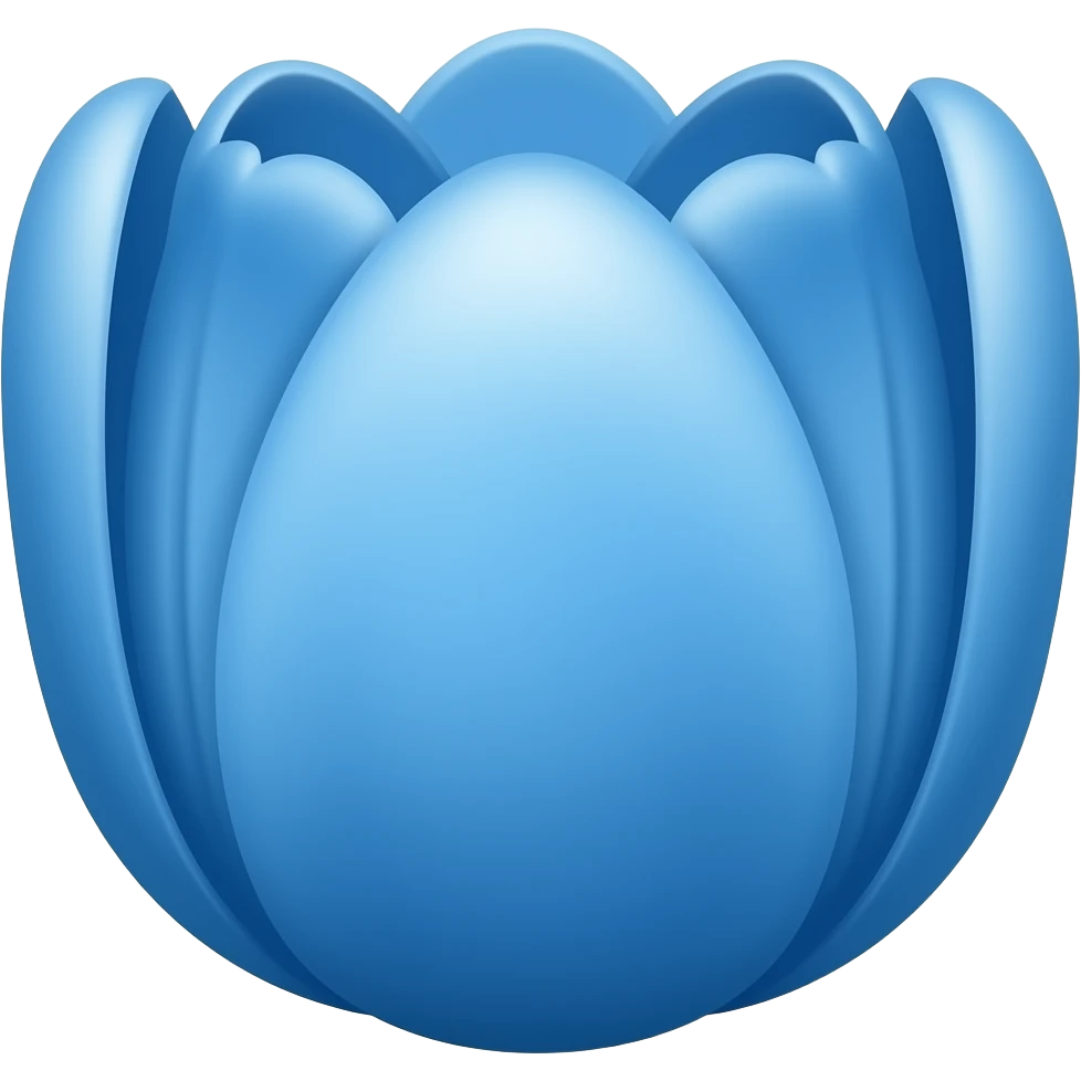 Tulipán azul emoji