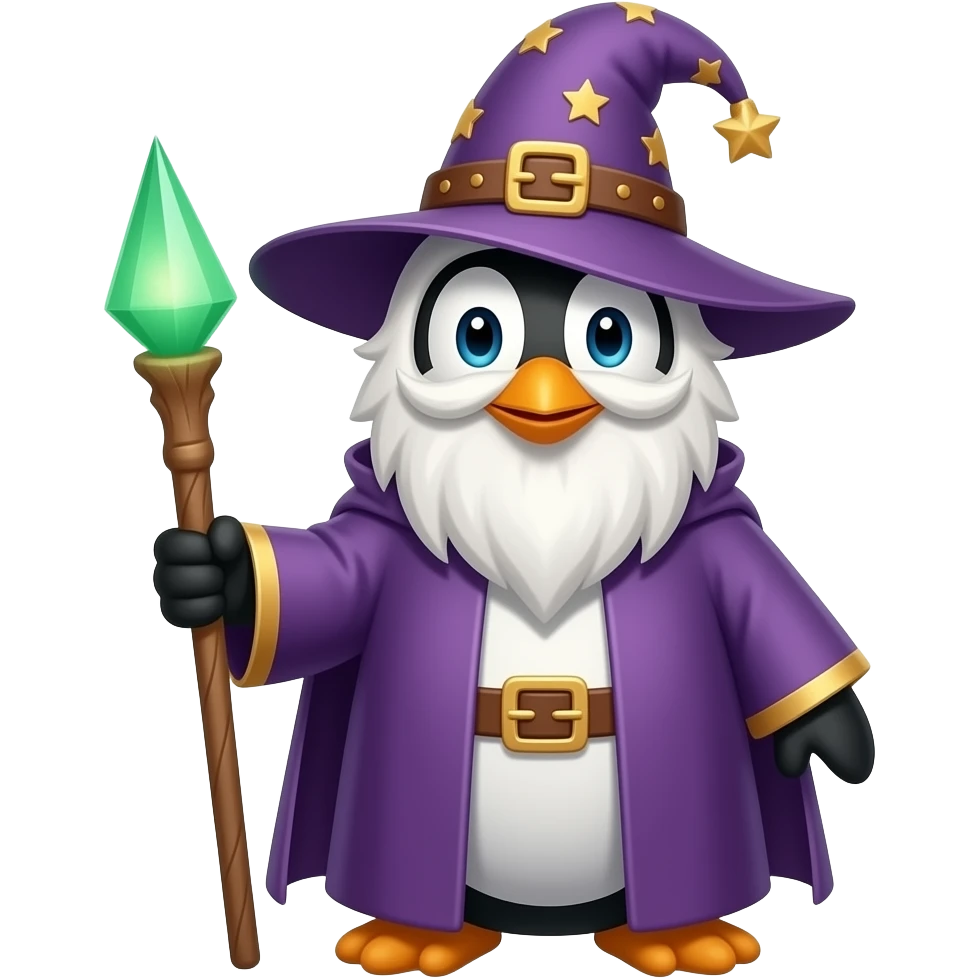 Penguin Wizard emoji