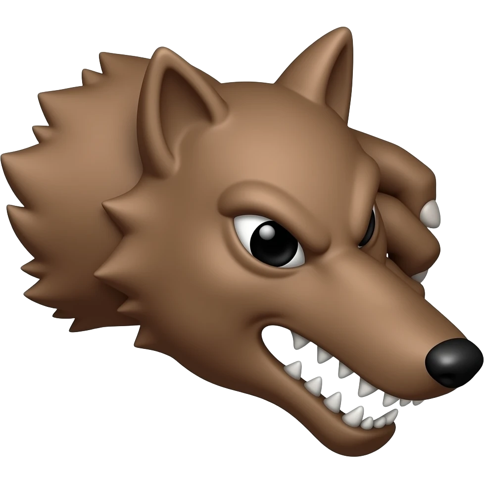 werewolf brown hand emoji