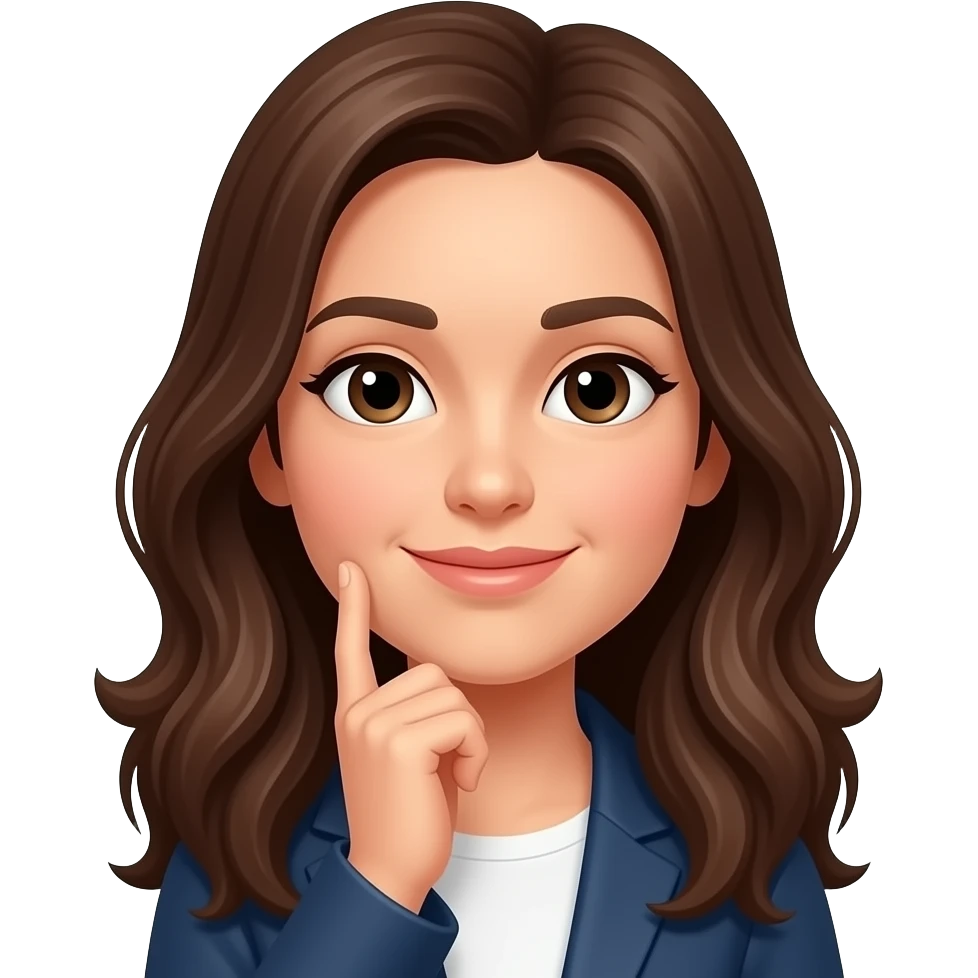 Una mujer pensando emoji