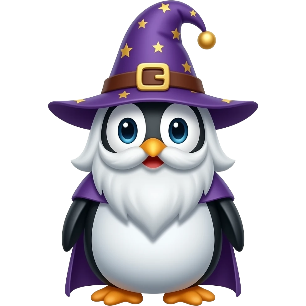 Penguin Wizard emoji