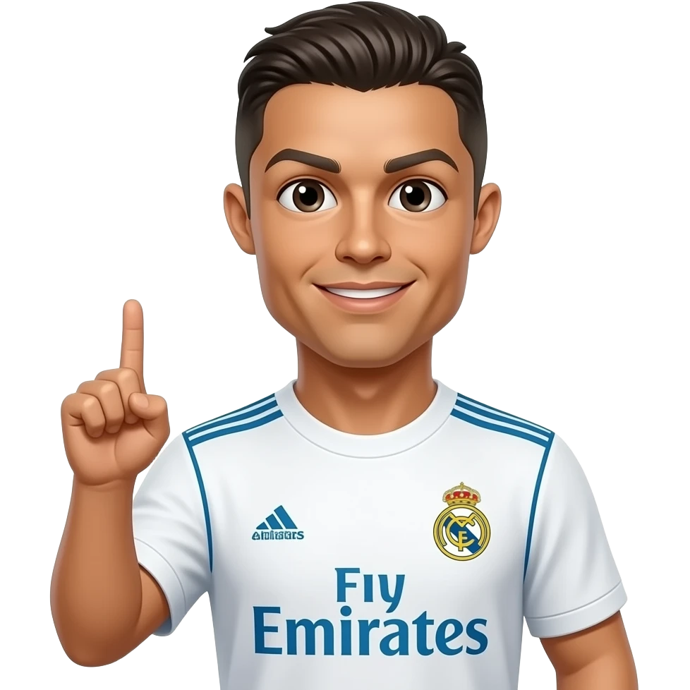 ronaldo 1 parmak real madrid emoji