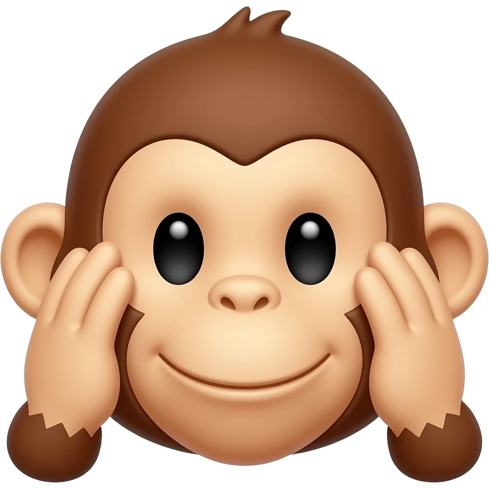 monkey face Covers his ears with his hands emoji