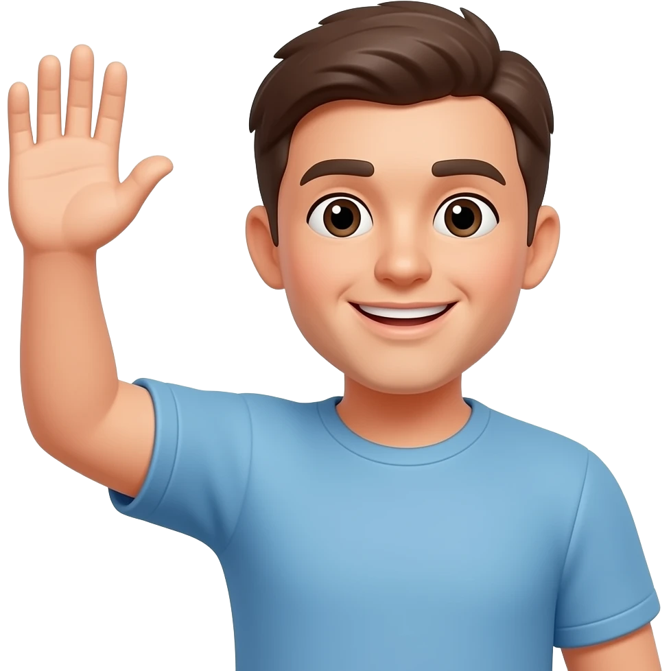 Emotka zgłaszania się podniesiana ręka i połowa ciała emoji
