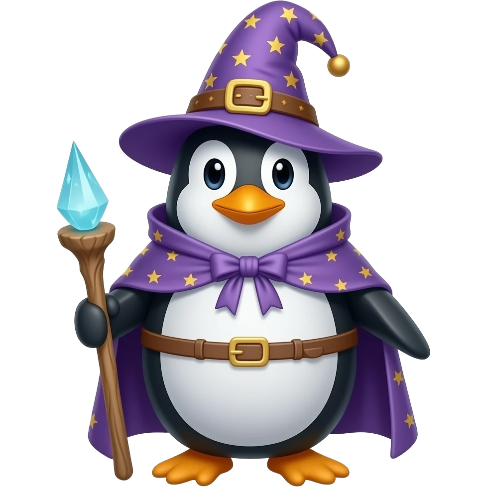 Penguin Wizard emoji