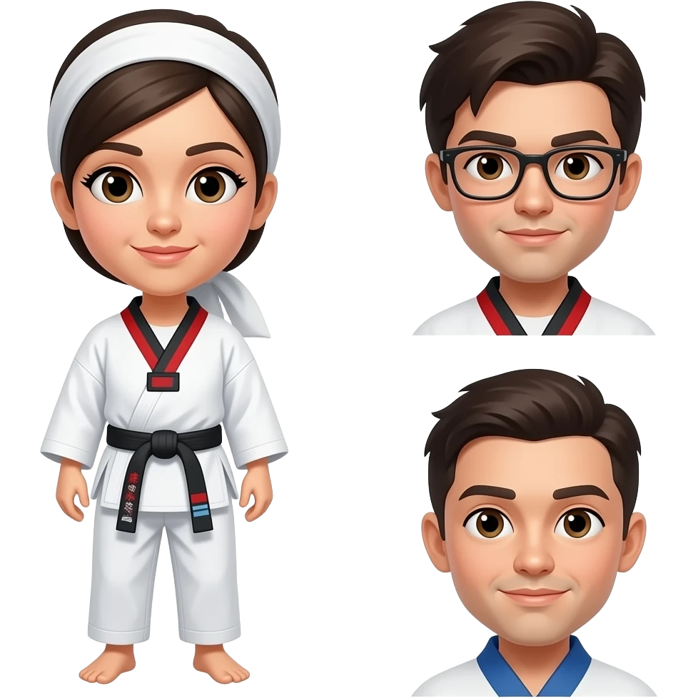 🥋🧕🏻🤓 emoji