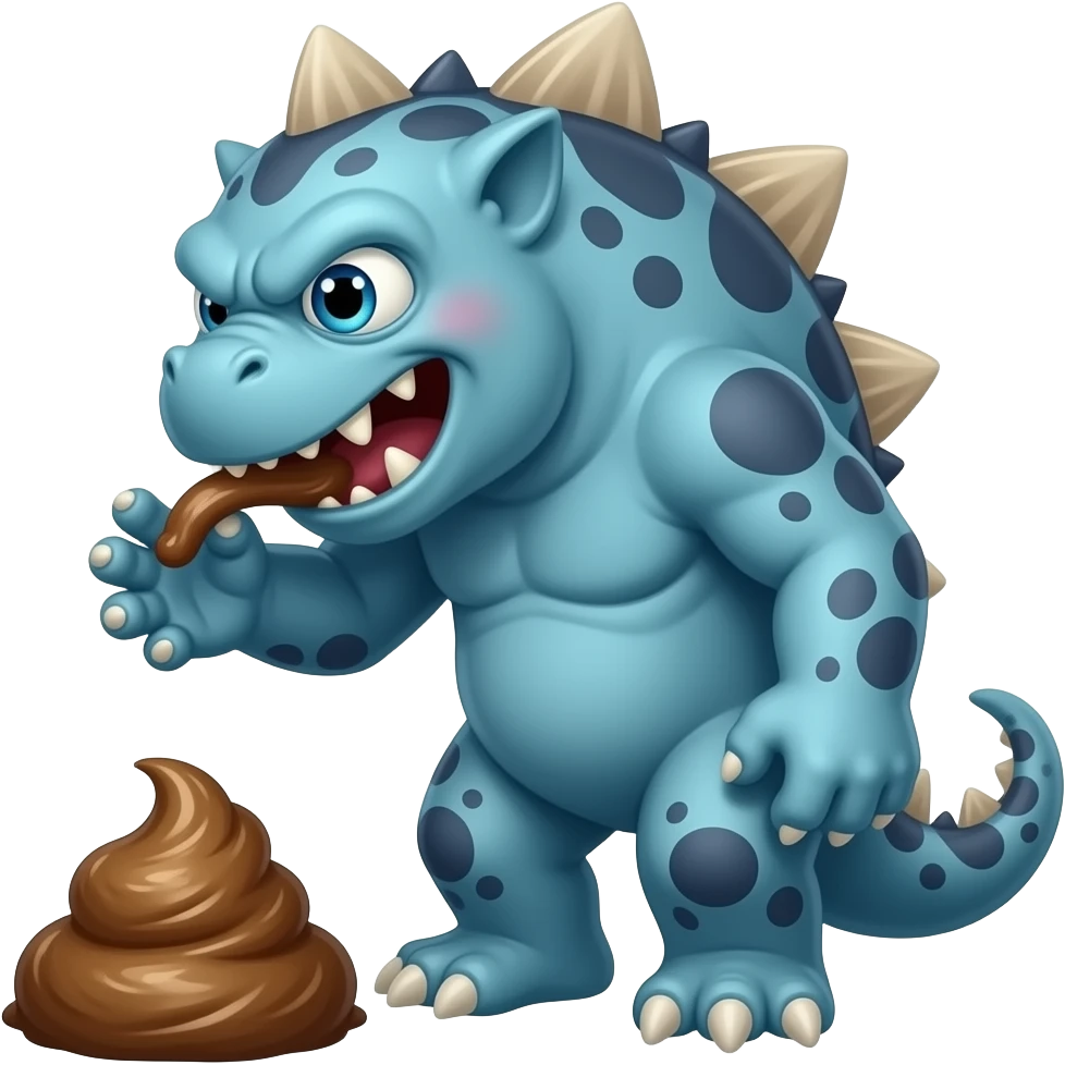 Monster eats caca emoji