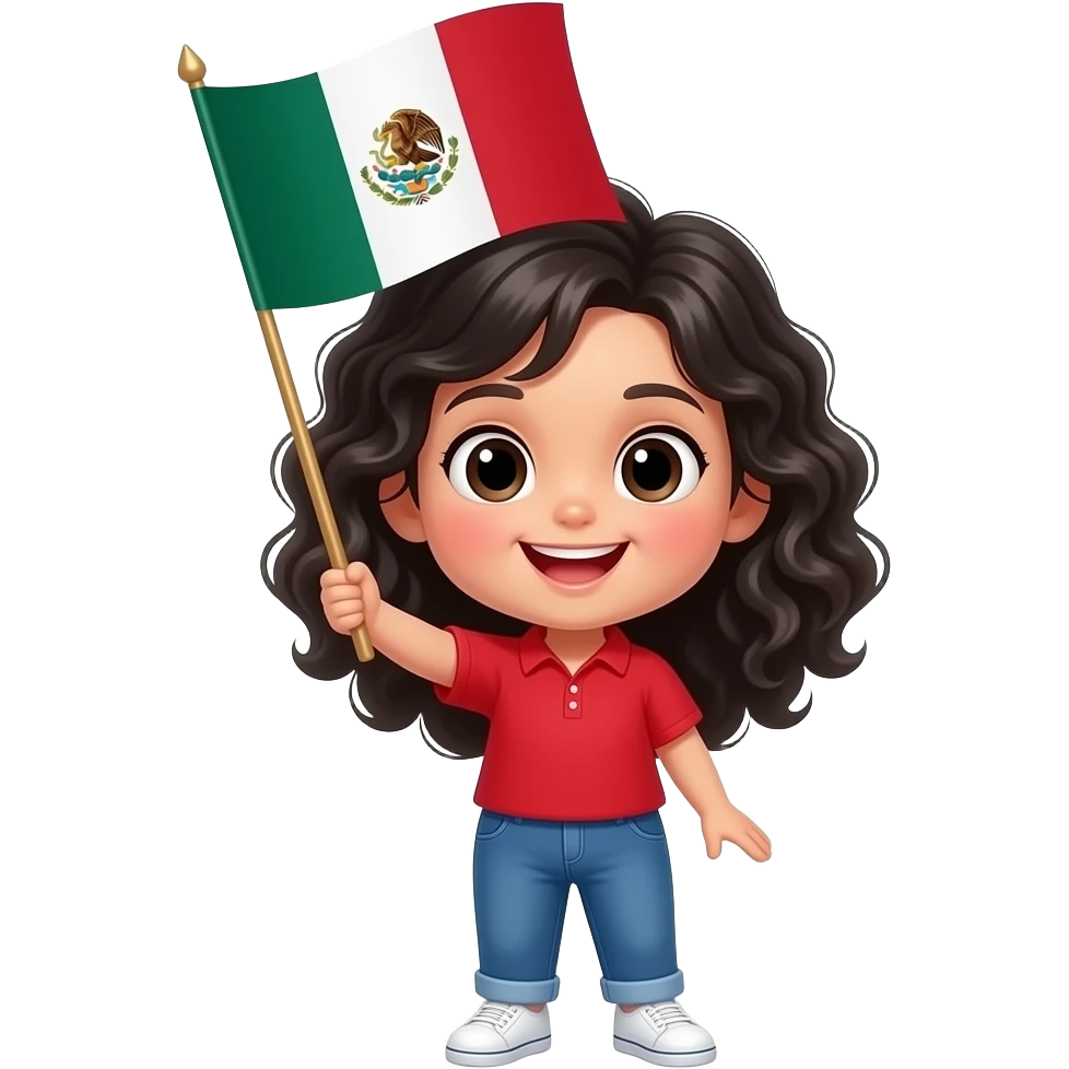 Chibi emoji, big head small body, paper sprite girl, crisp white folded ...