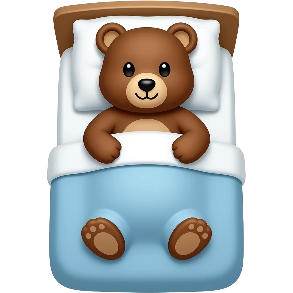Bear in bed emoji