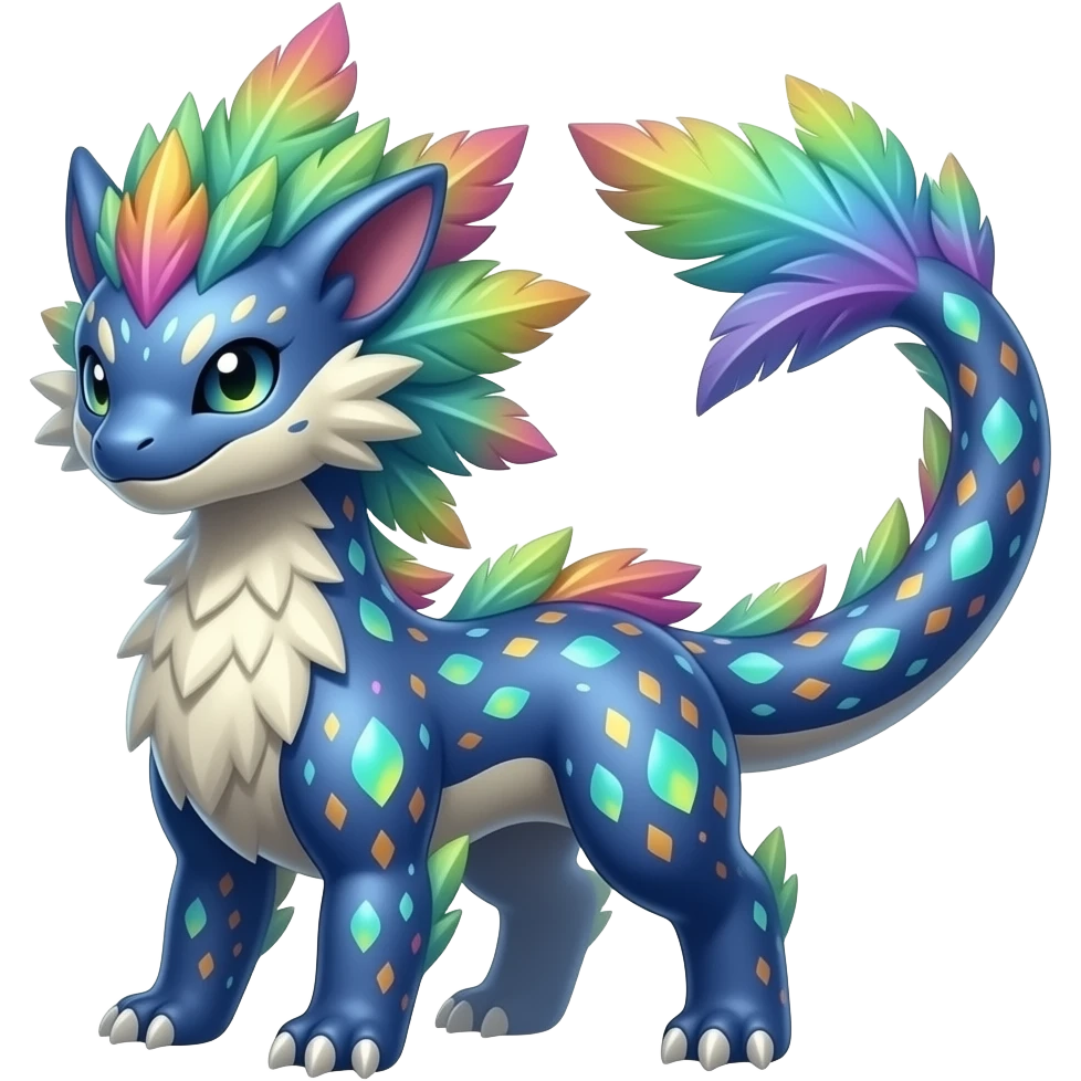 Shiny exotic feathery acidic trippy abstract tropical bioluminescent edgy cool Salandit-Salamence-Ekans-Seviper-Salazzle-Fakemon-hybrid emoji