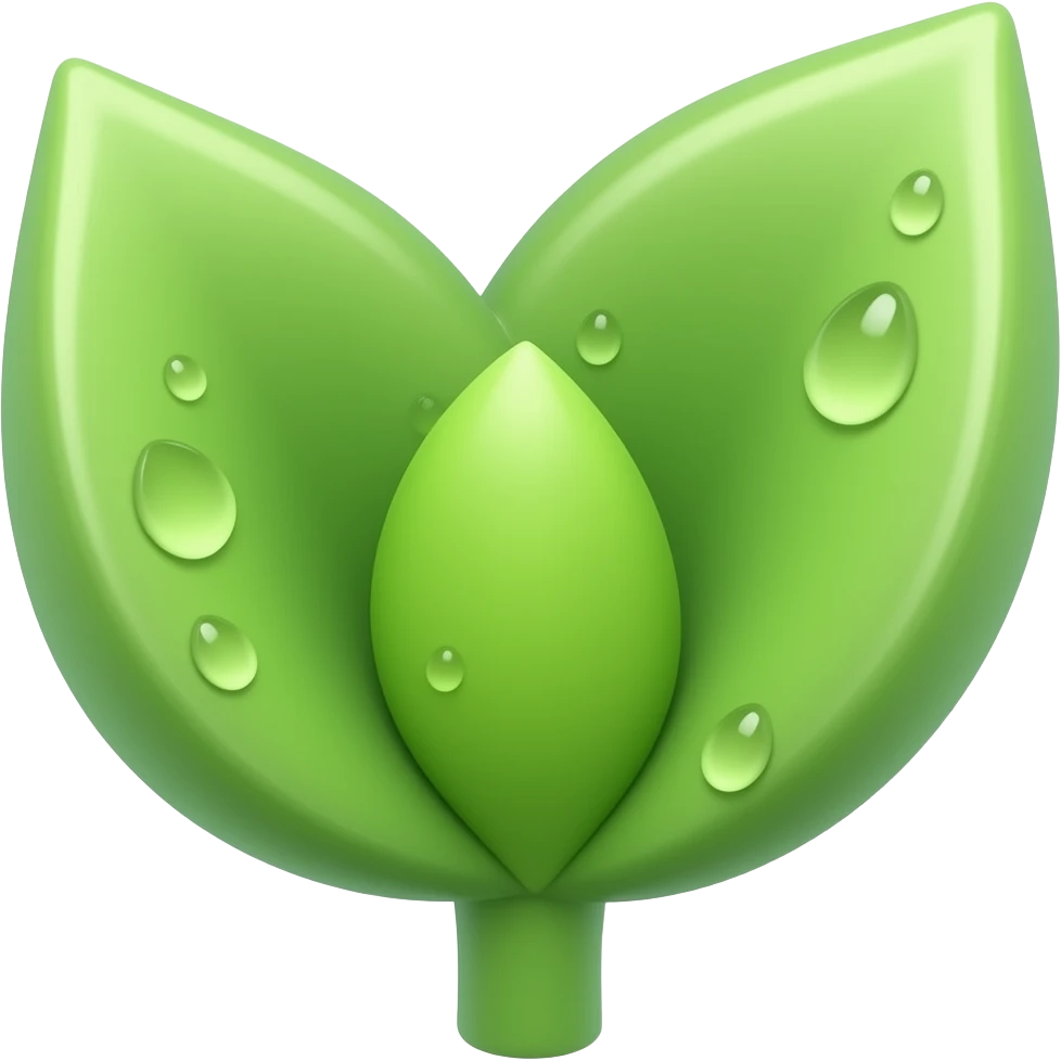 just the upper part of a small plant that has 2 leaves emoji