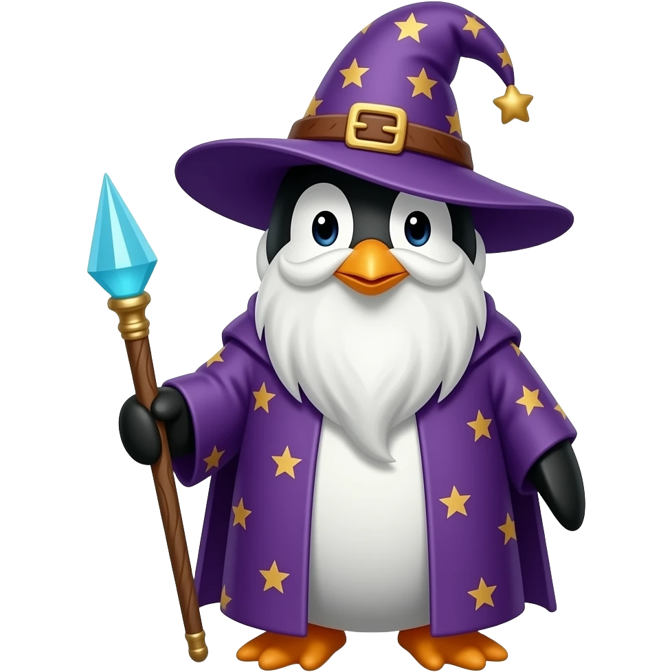 Penguin Wizard emoji