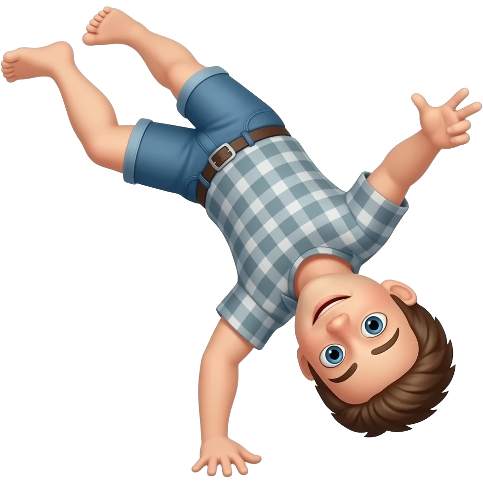 Man doing a sideflip emoji