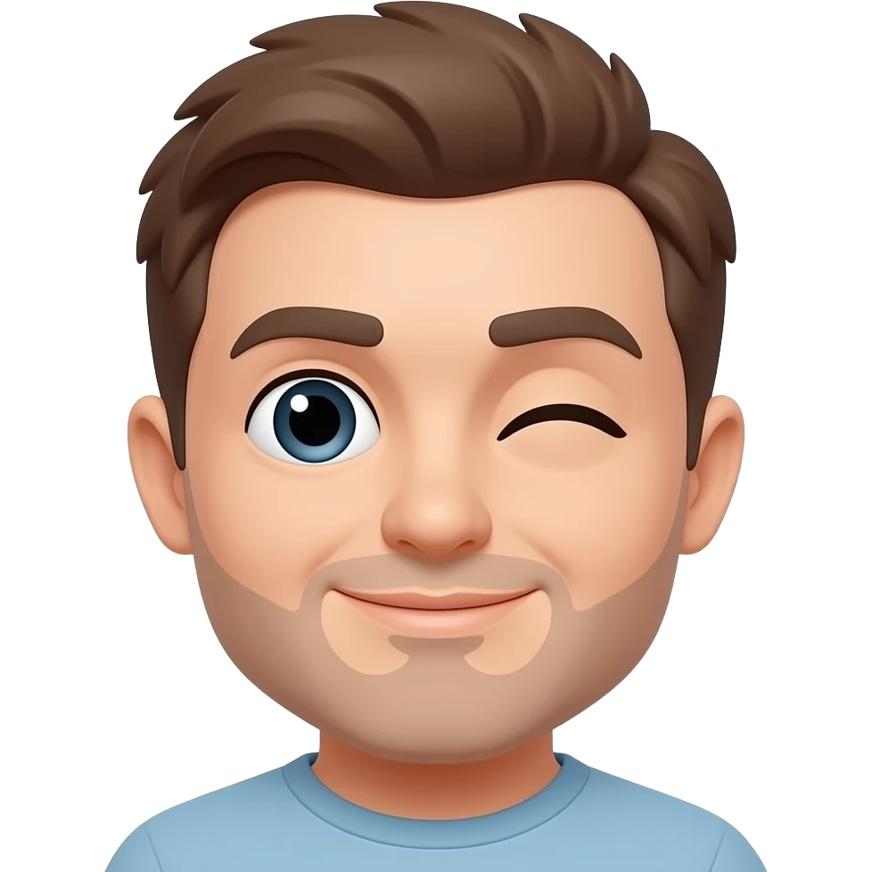 현재 모습에서 눈을 깜박이는 것으로 emoji