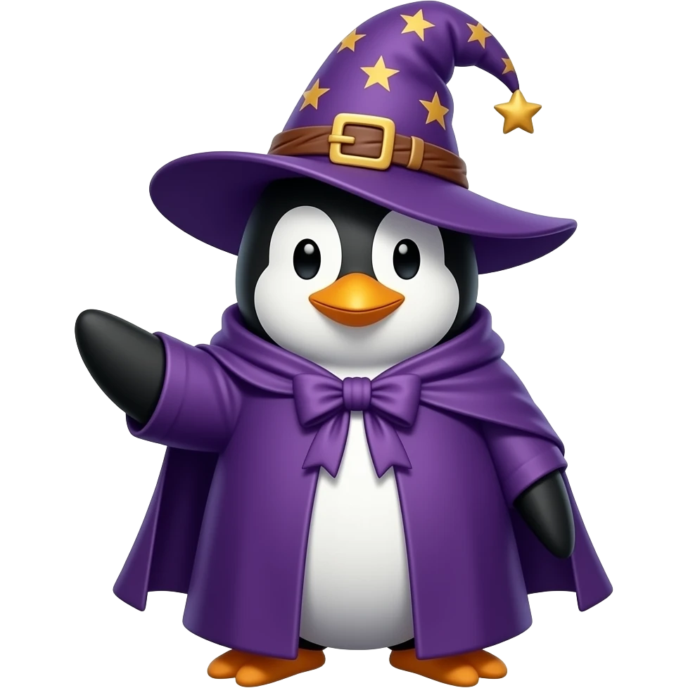 Penguin Wizard emoji