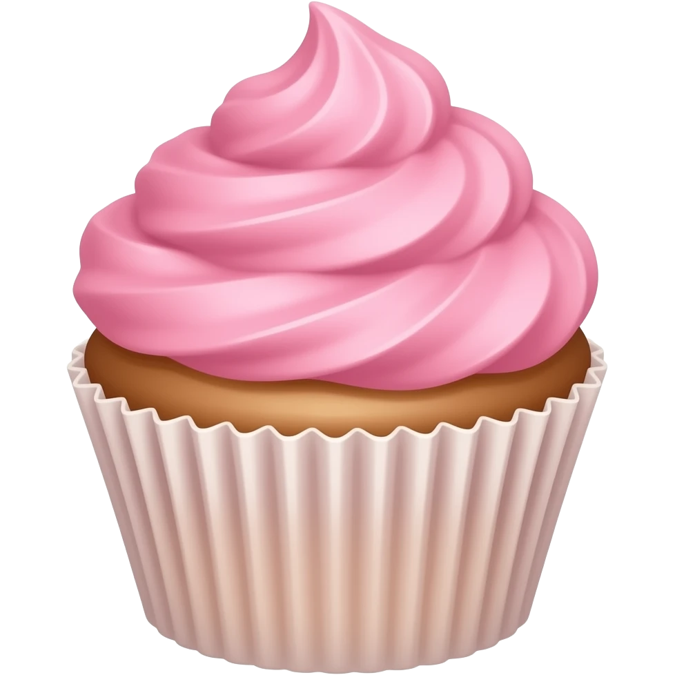 Cupcake with pink icing emoji