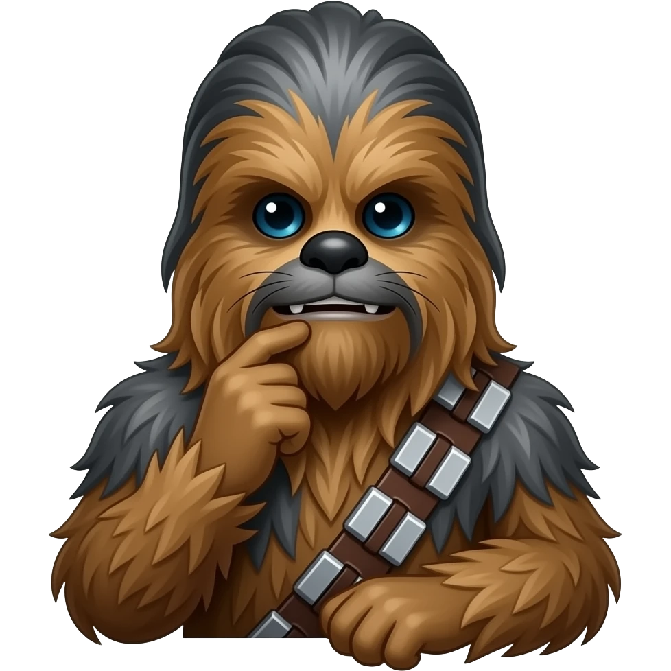 chewbacca thinking/pondering emoji