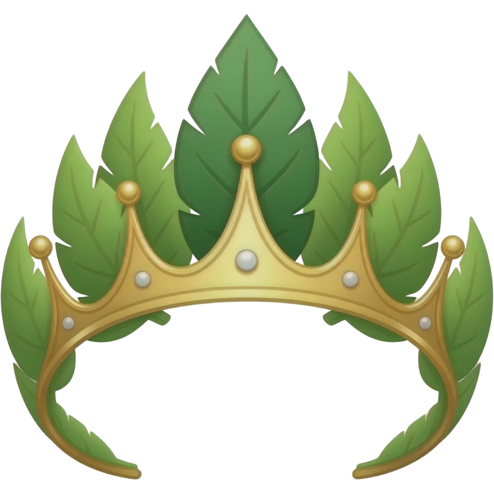 Leaf tiara emoji
