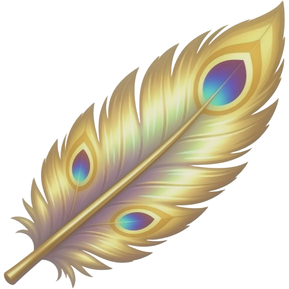 Phoenix Feather with magic glow emoji