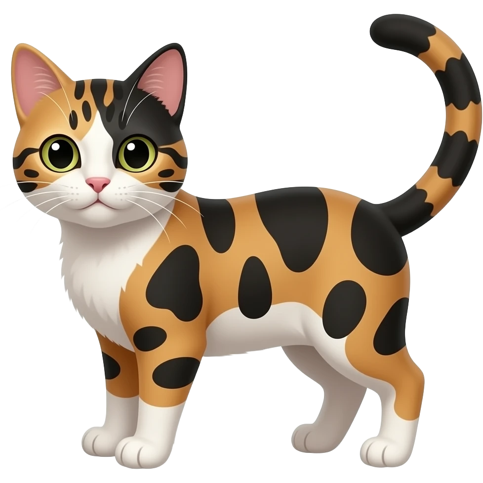 Gato carey manchas negras y marrones emoji
