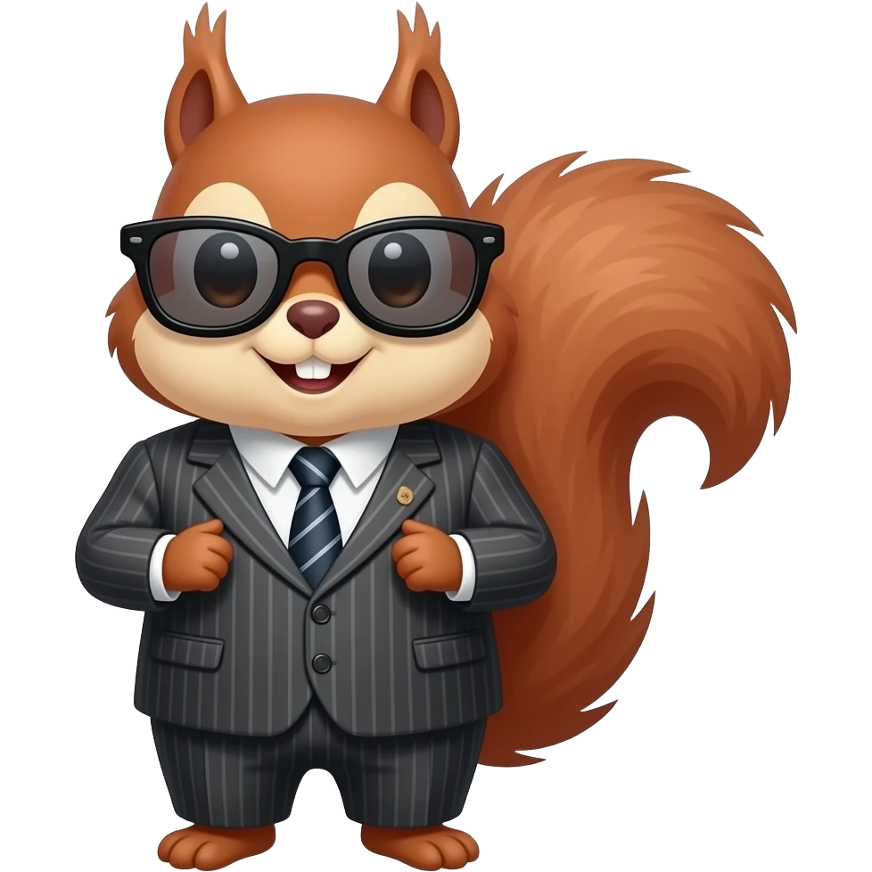 Marmotte espionne style James bond avec cravate emoji