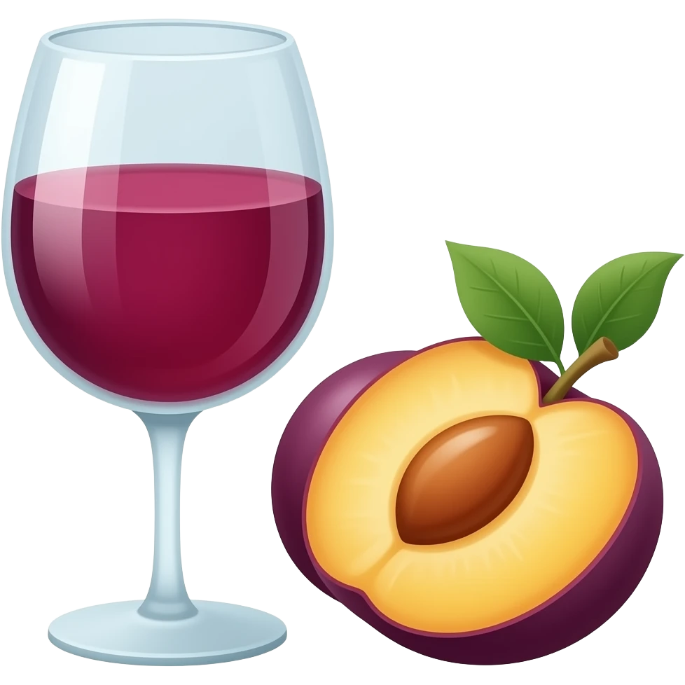 Plum wine emoji
