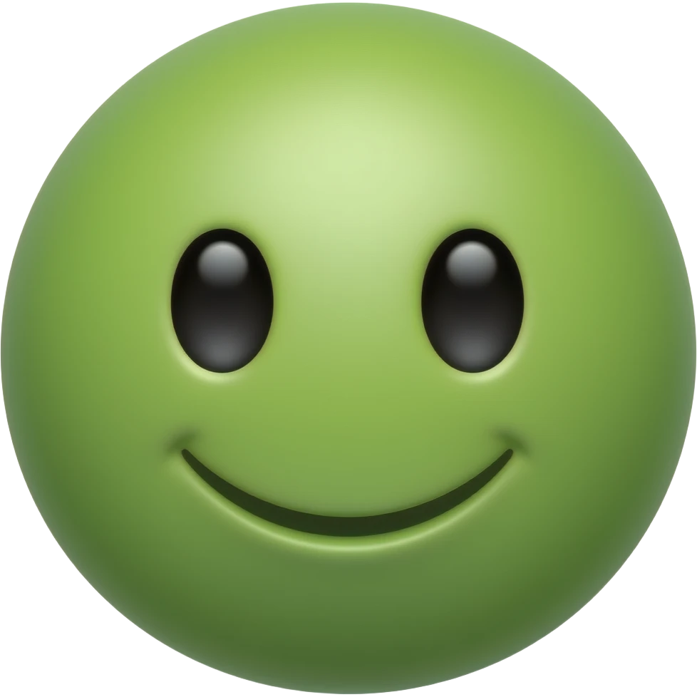 one green bean smiling emoji