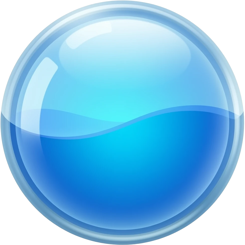translucent electric-blue fluid emoji