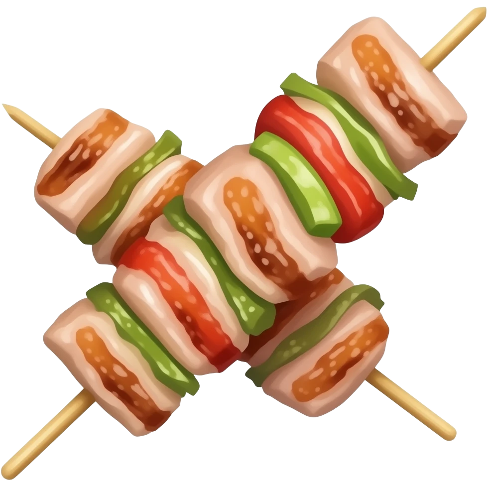 Brocheta de carne asada de cerdo emoji