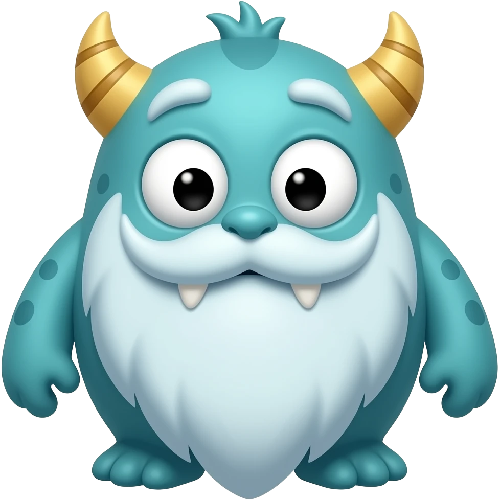 cartoon monster who is retiring emoji