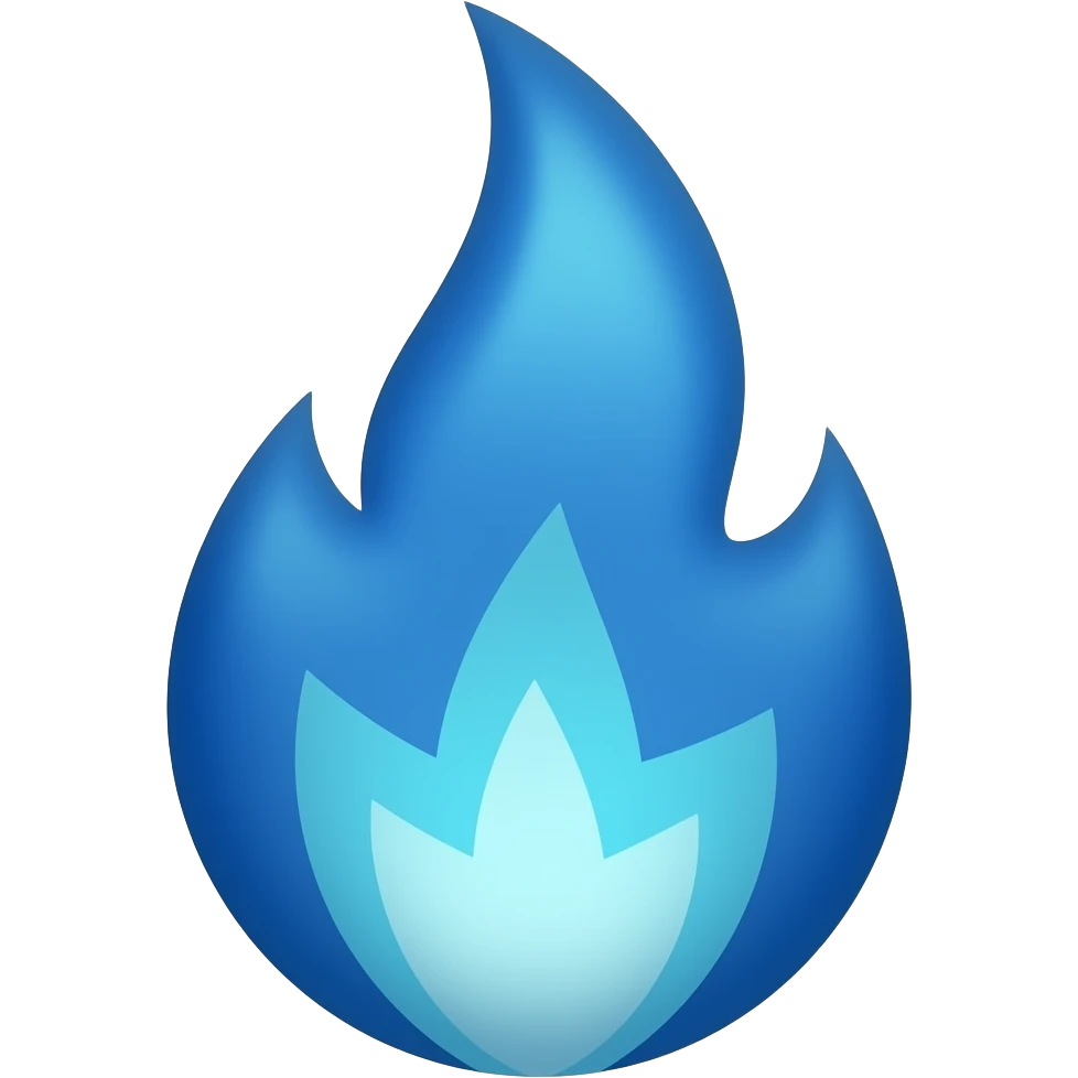 Flama azul emoji