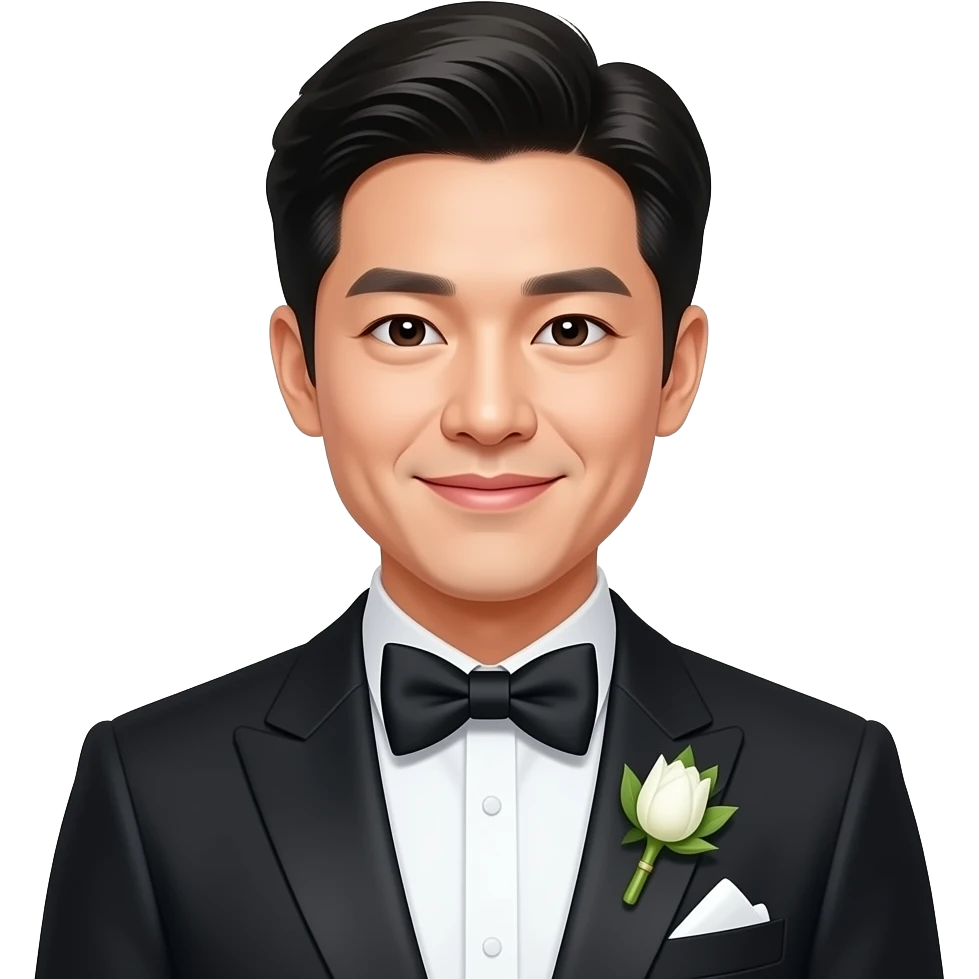 한국인 턱시도 신랑 emoji