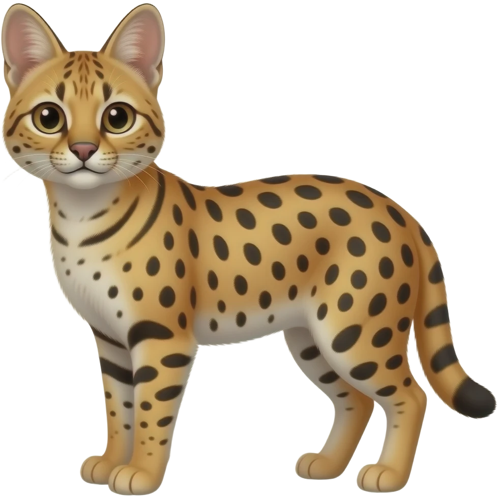 Serval, full body emoji