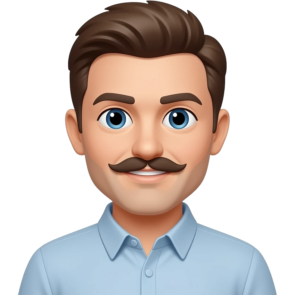 , no mustache emoji