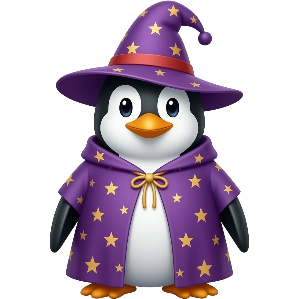Penguin Wizard emoji
