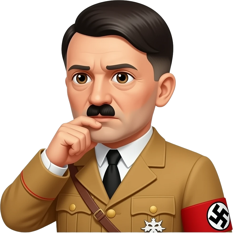 Hitler thinking emoji