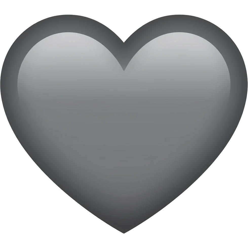 Little black and gray heart emoji