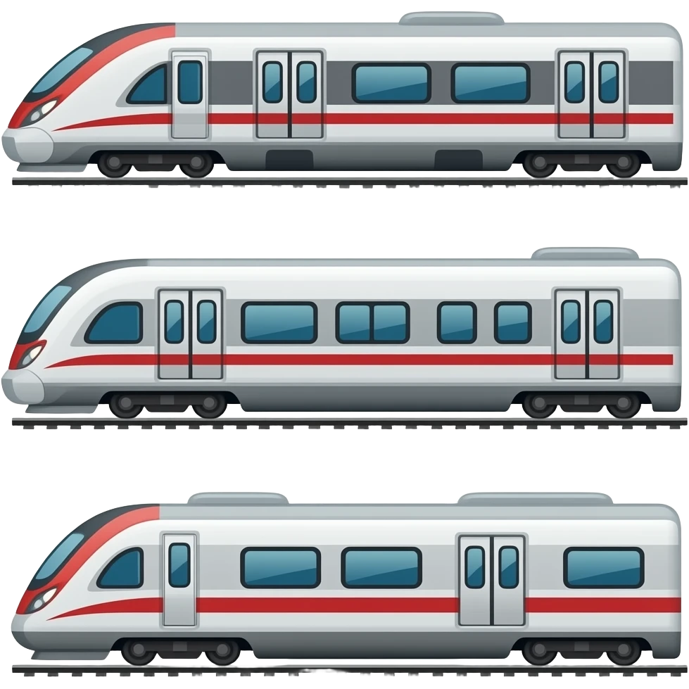 🚄🚈🚃 emoji