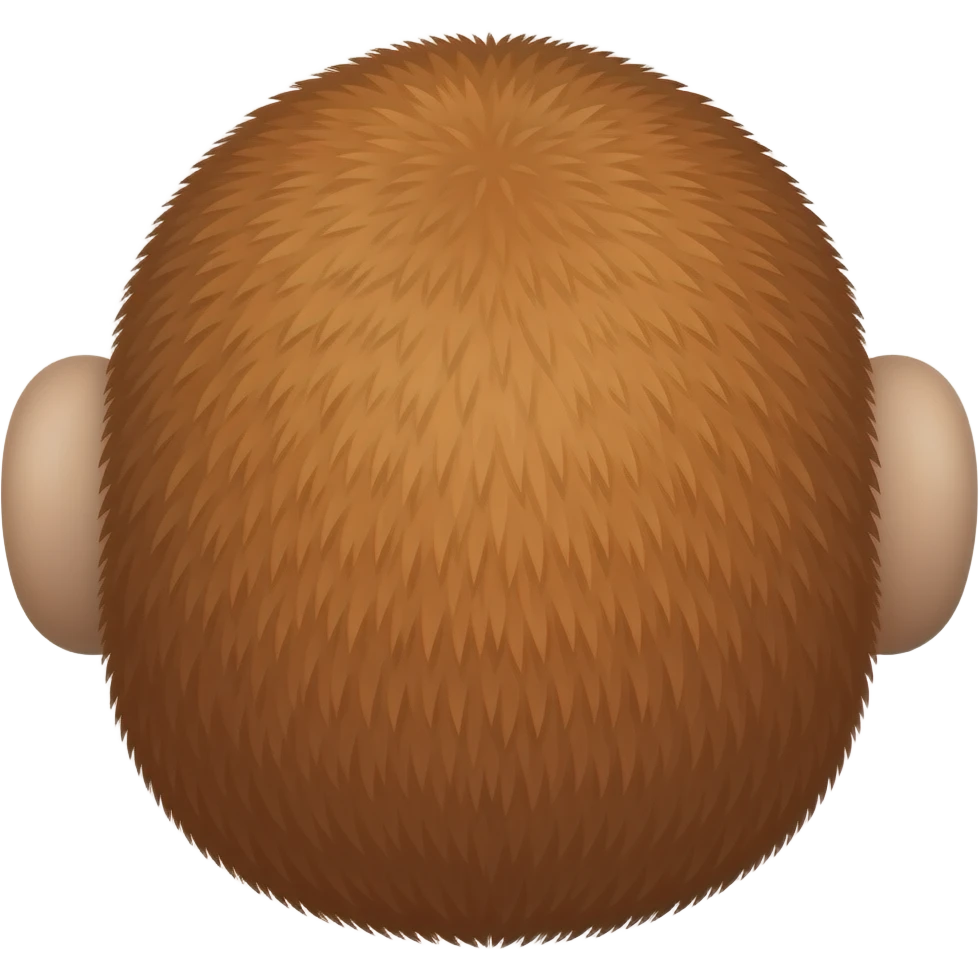 Back orange monkey skin emoji