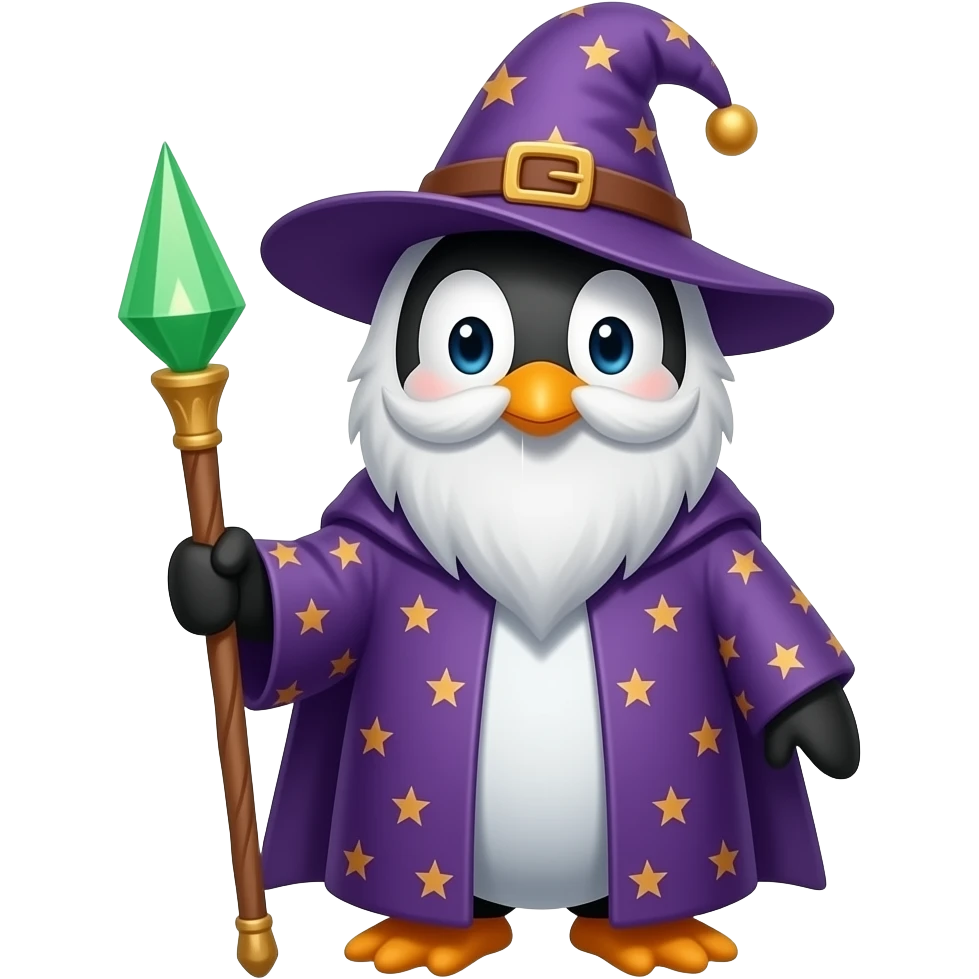 Penguin Wizard emoji
